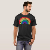Liefde is liefde gay pride verontruste lgbt regenb t-shirt (Voorkant volledig)