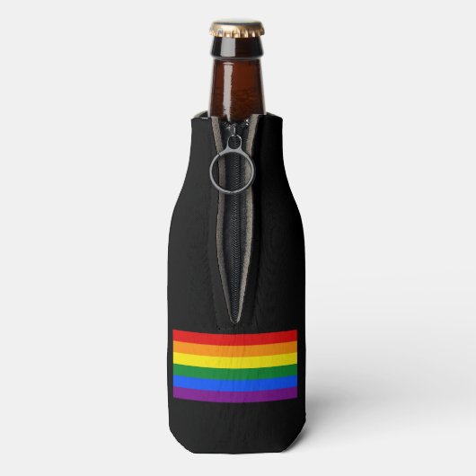 Liefde is liefde gay pride vlag flesjeskoeler (Fles Achterkant)