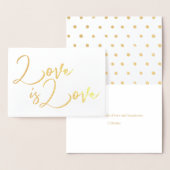 Liefde is Liefde Gay Verloving Wedding Congrats Folie Kaarten (Display)