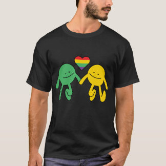 Liefde is Liefde Gelukkig Samen Regenboog Harten H T-shirt