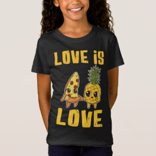 Liefde is Liefde Grappige Pizza en Ananas Joke T-shirt