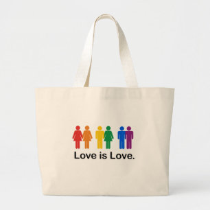 Liefde is liefde. grote tote bag