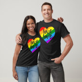 Liefde Is Liefde Hart Regenboog LGBT Gelijkheid Pr T-shirt (Unisex)