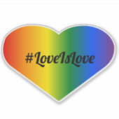 Liefde is liefde hashtag sticker (Voorkant)