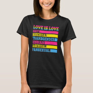 Liefde is liefde homoseksueel biseksueel transgend t-shirt
