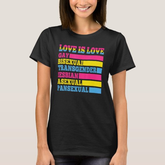 Liefde is liefde homoseksueel biseksueel transgend t-shirt (Voorkant)
