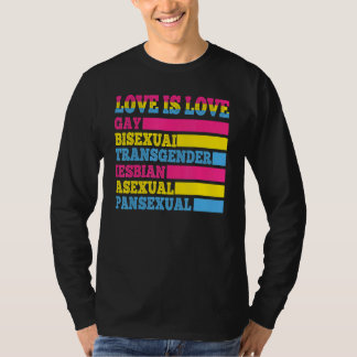Liefde is liefde homoseksueel biseksueel transgend t-shirt
