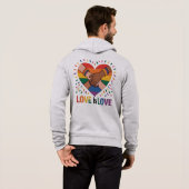 Liefde is liefde hoodie (Achterkant volledig)