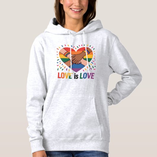 Liefde is liefde hoodie (Voorkant)