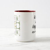 Liefde is Liefde Jubileum  met bruiloft Tweekleurige Koffiemok (Center)