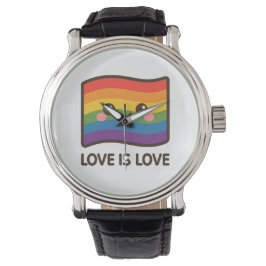 Liefde is liefde - Kawaii Rainbow Design Horloge