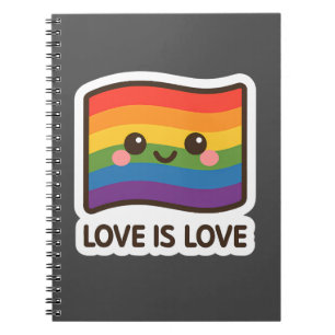 Liefde is liefde - Kawaii Rainbow Design Notitieboek