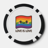 Liefde is liefde - Kawaii Rainbow Design Poker Chips (Achterkant)