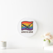 Liefde is liefde - Kawaii Rainbow Design Ronde Klok (Huis)