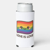 Liefde is liefde - Kawaii Rainbow Design Seltzer Blikjeskoeler (Seltzer Voorkant)