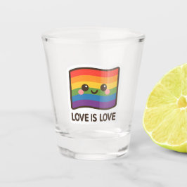 Liefde is liefde - Kawaii Rainbow Design Shot Glas
