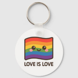Liefde is liefde - Kawaii Rainbow Design Sleutelhanger