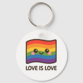Liefde is liefde - Kawaii Rainbow Design Sleutelhanger (Achterkant)