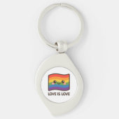 Liefde is liefde - Kawaii Rainbow Design Sleutelhanger (Voorkant)