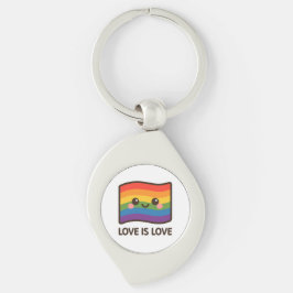 Liefde is liefde - Kawaii Rainbow Design Sleutelhanger