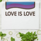 Liefde is liefde - Kawaii Rainbow Design Theedoek (Gevouwen)