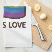Liefde is liefde - Kawaii Rainbow Design Theedoek (Quarter Fold)