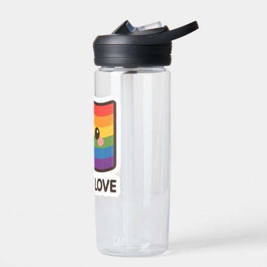 Liefde is liefde - Kawaii Rainbow Design Waterfles (Links)