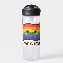 Liefde is liefde - Kawaii Rainbow Design Waterfles