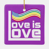 Liefde is liefde keramisch ornament (Achterkant)