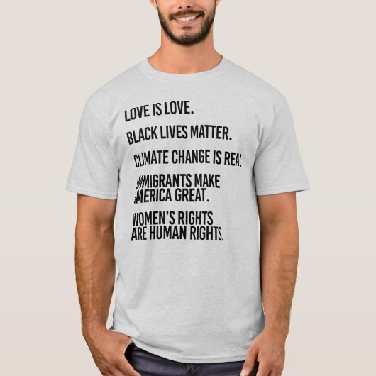 Liefde is liefde Klimaatverandering is echt T-shirt (Voorkant)