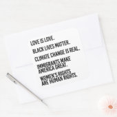 Liefde is liefde Klimaatverandering is echt Vierkante Sticker (Envelop)