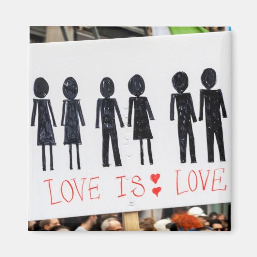 Liefde is Liefde Koelkast Magneet (Voorkant)