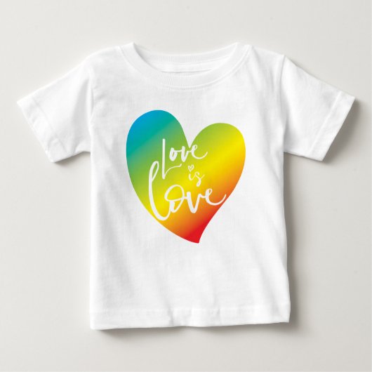LIEFDE IS LIEFDE LBGT regenboog hart wit beletteri (Voorkant)