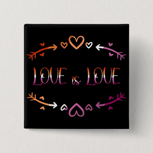 Liefde is liefde Lesbian Pride Month Button (Voorkant)