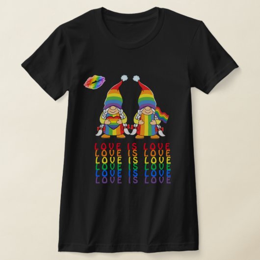 Liefde is liefde - Lesbische Gnomes Couple T-Shirt (Laagn)