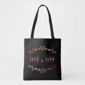 Liefde is Liefde Lesbische Pride Maand Boodschappe Tote Bag (Voorkant)