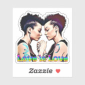 Liefde is Liefde Lesbische Trots Sticker (Vel)