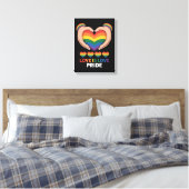 Liefde is Liefde LGBQT Canvas Afdruk (Insitu (Slaapkamer))
