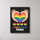Liefde is Liefde LGBQT Canvas Afdruk (Voorkant)