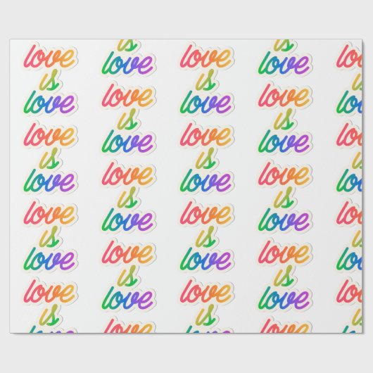 Liefde is liefde LGBT-inpakpapier - Rainbow Pride Cadeaupapier (Vlak)