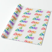 Liefde is liefde LGBT-inpakpapier - Rainbow Pride Cadeaupapier (Uitgerold)