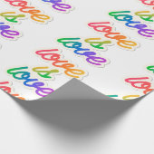 Liefde is liefde LGBT-inpakpapier - Rainbow Pride Cadeaupapier (Hoek)