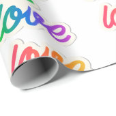 Liefde is liefde LGBT-inpakpapier - Rainbow Pride Cadeaupapier (Rol Hoek)