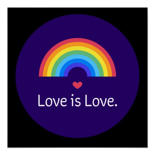 Liefde is liefde. LGBT+PRIDE. Queer. Perfect Poster (Voorkant)