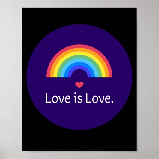 Liefde is liefde. LGBT+PRIDE. Queer. Poster (Voorkant)
