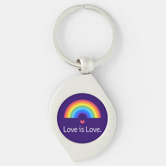 Liefde is liefde. LGBT+PRIDE. Queer. Sleutelhanger (Voorkant)