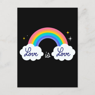 Liefde is liefde. LGBT+pride. Regenboog Briefkaart
