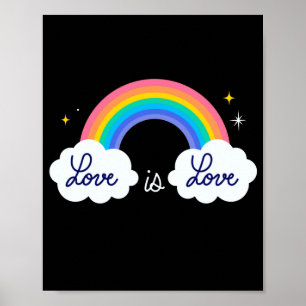 Liefde is liefde. LGBT+pride. Regenboog Poster