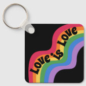 Liefde is liefde. LGBT+pride. Regenboog. Sleutelha Sleutelhanger (Voorkant)
