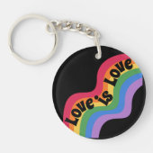 Liefde is liefde. LGBT+pride. Regenboog. Sleutelha Sleutelhanger (Voorkant)